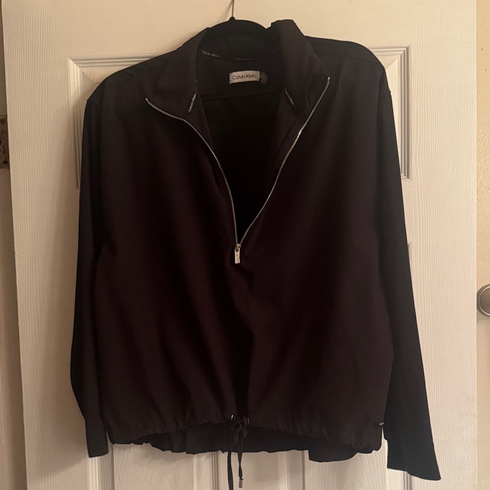 Calvin Klein black Zip-Up Top